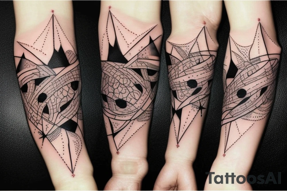 stars on forearm tattoo idea