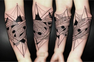 stars on forearm tattoo idea