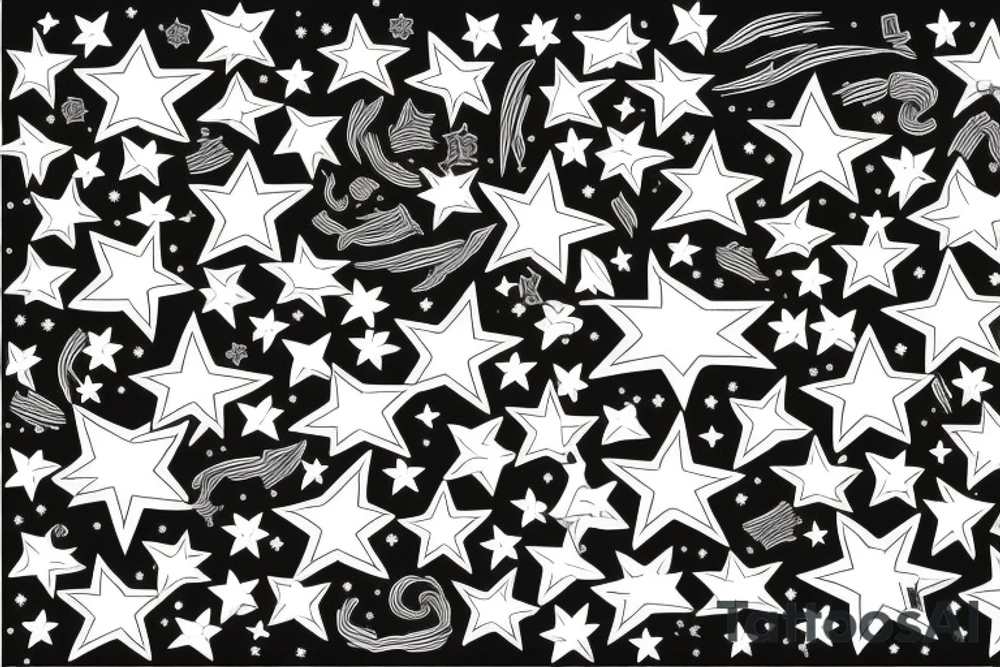 stars on forearm tattoo idea