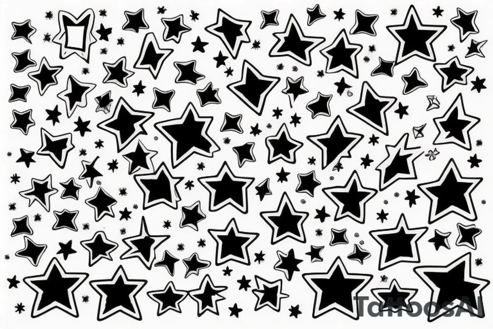 stars on forearm tattoo idea
