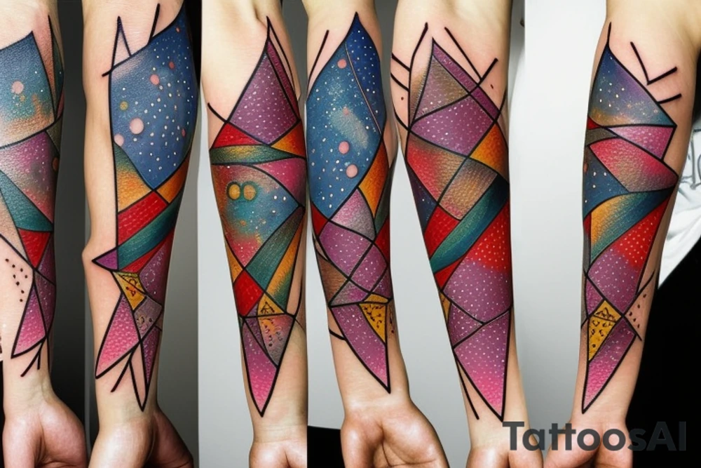 stars on forearm tattoo idea