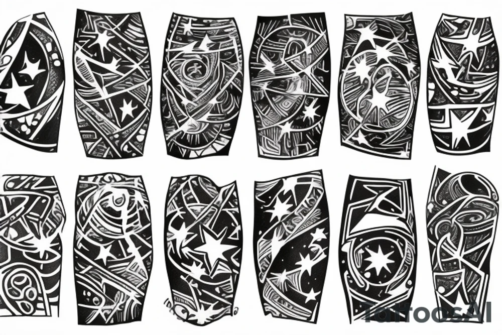 stars on forearm tattoo idea