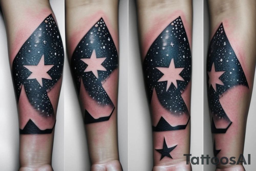 stars on forearm tattoo idea