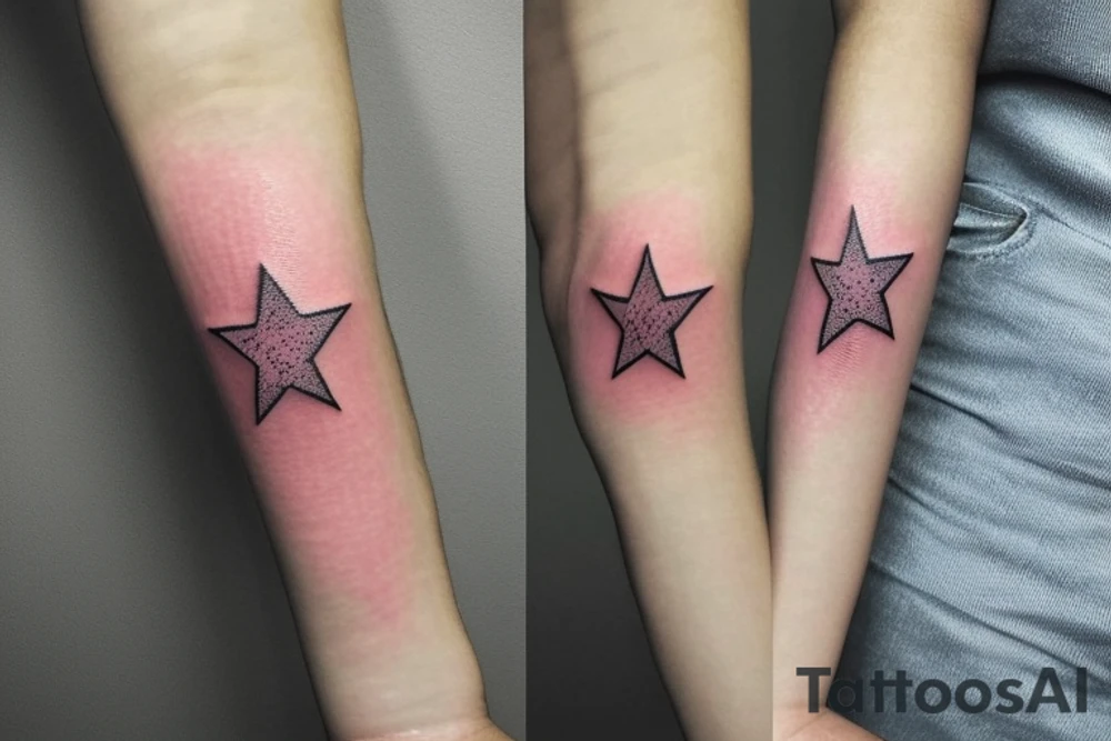 stars on forearm tattoo idea