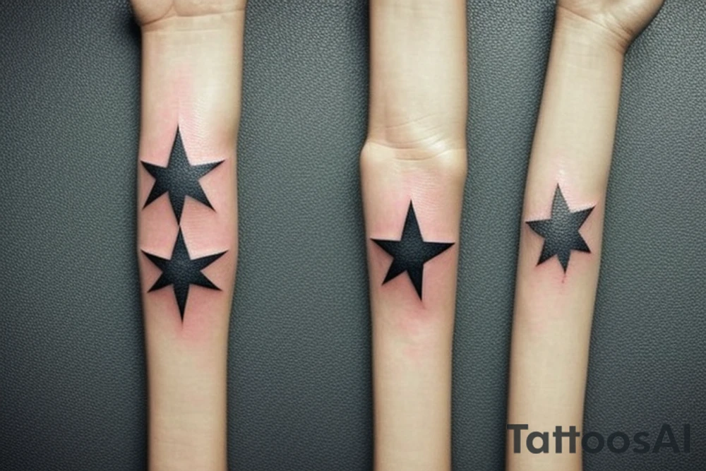 stars on forearm tattoo idea