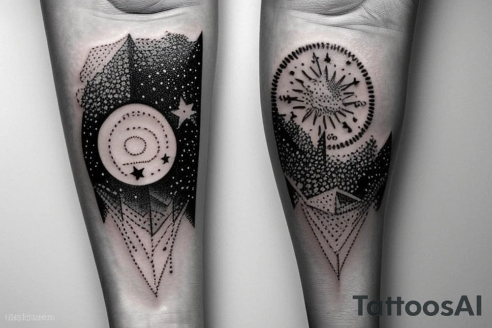 stars on forearm tattoo idea