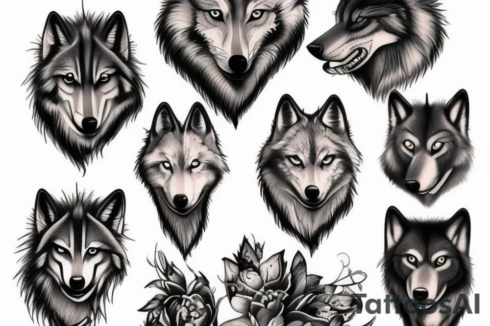 cringe wolf tattoo idea