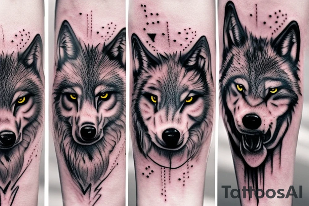 cringe wolf tattoo idea