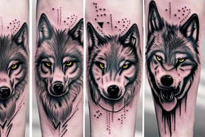 cringe wolf tattoo idea