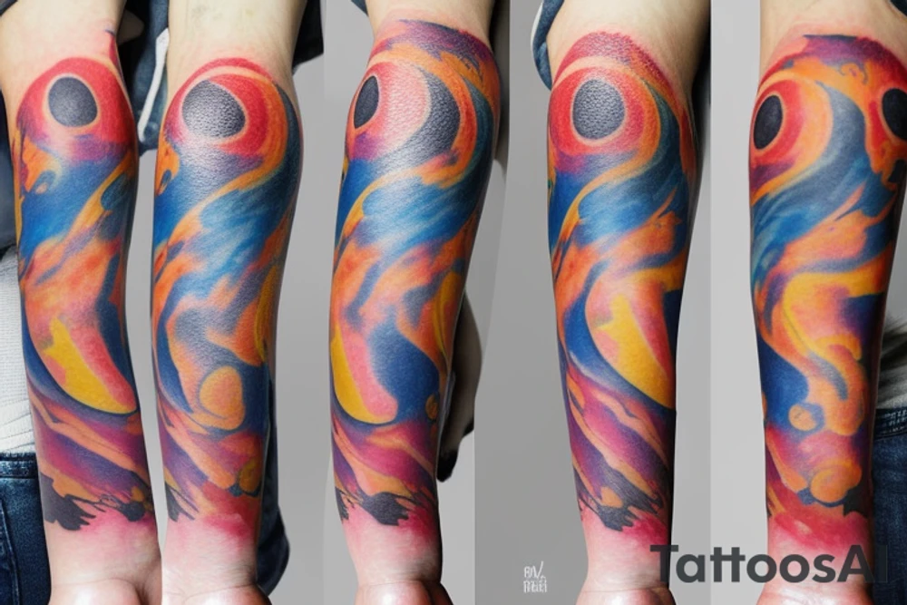 bright pluto tattoo idea