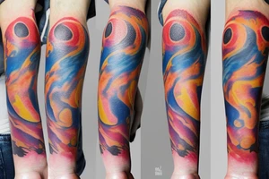 bright pluto tattoo idea