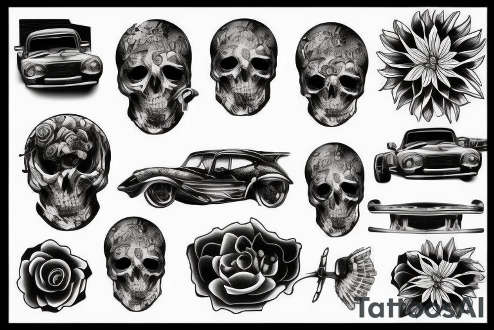 black car tattoo idea