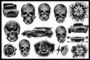 black car tattoo idea