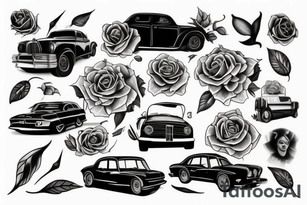black car tattoo idea