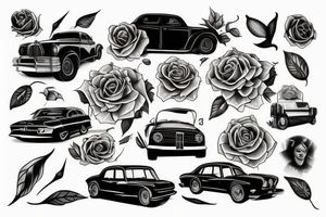 black car tattoo idea
