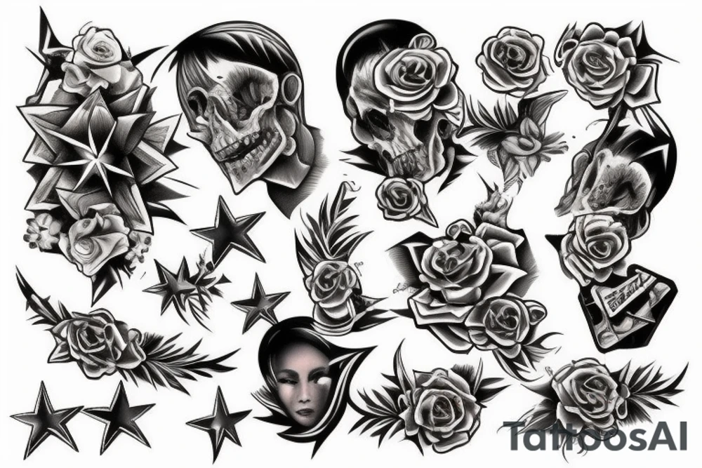black star tattoo idea