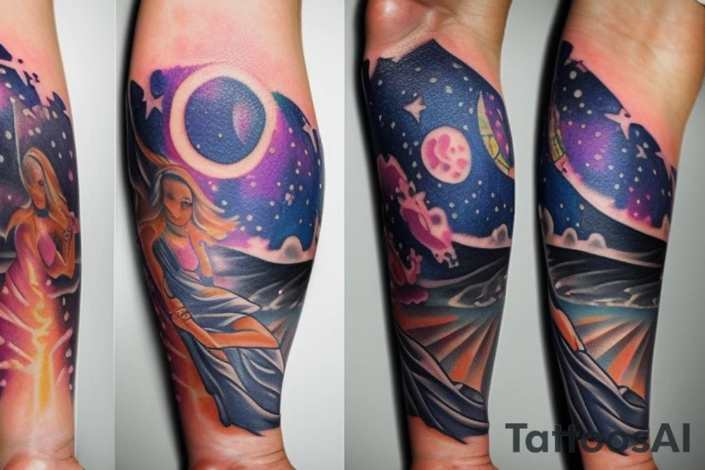 nightsky stars tattoo idea
