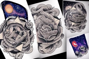 nightsky stars tattoo idea