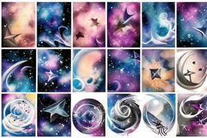 night sky stars tattoo idea
