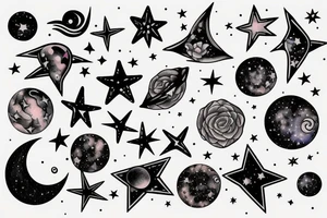 night sky connecting stars tattoo idea
