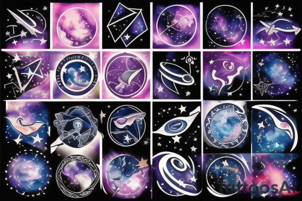 night sky connecting stars tattoo idea
