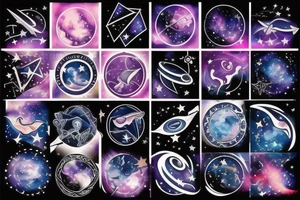 night sky connecting stars tattoo idea