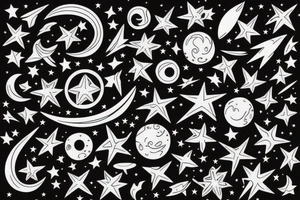 night sky connecting stars tattoo idea