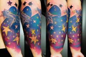 night sky connecting stars tattoo idea