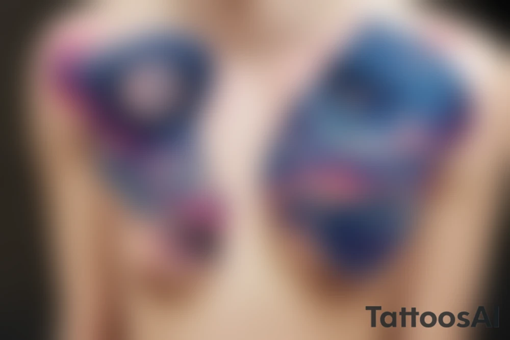 night sky connecting stars tattoo idea