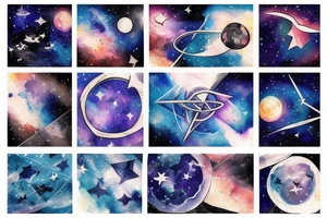 night sky connecting stars tattoo idea