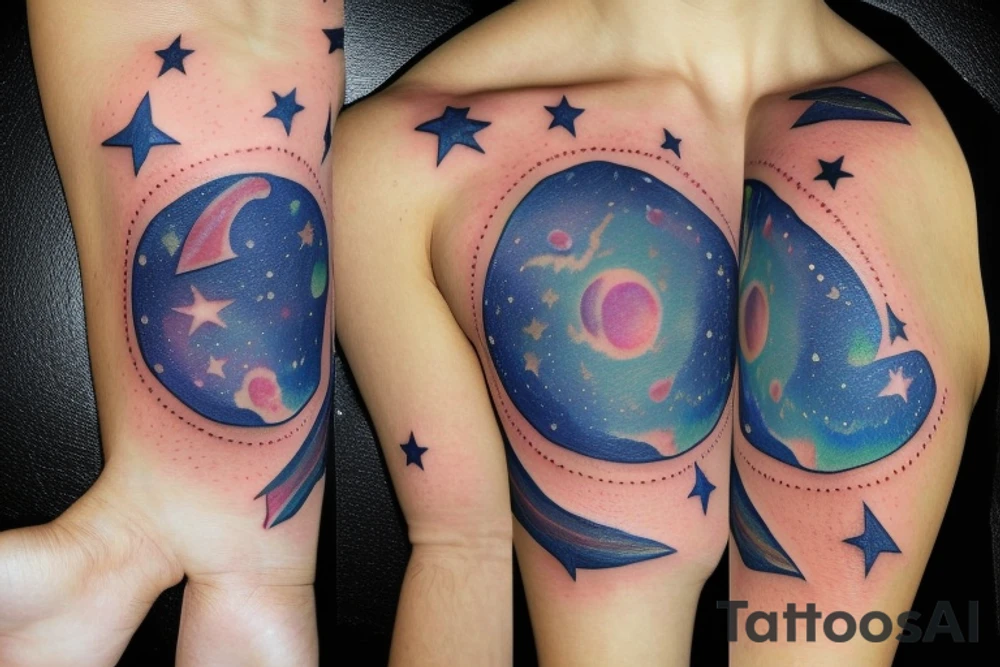 night sky connecting stars tattoo idea