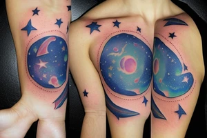 night sky connecting stars tattoo idea