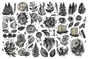 Book in the forest tattoo idea