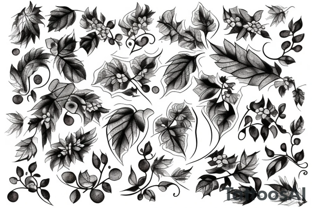 Glass of vine tattoo idea