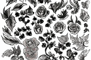 Glass of vine tattoo idea
