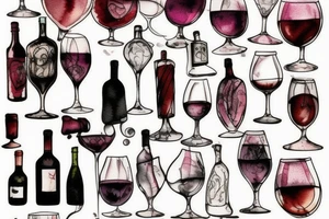 Glass of wine tattoo idea