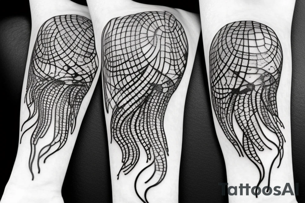 In the glass of wine there is a jelly-fish tattoo idea