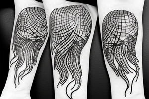 In the glass of wine there is a jelly-fish tattoo idea