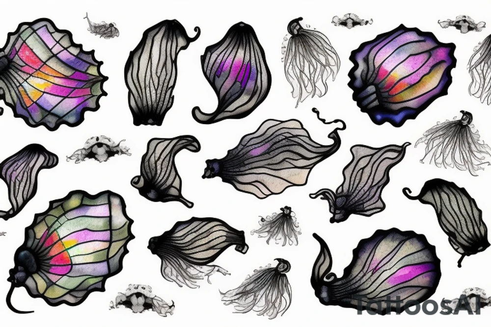 In the glass of wine there is a jelly-fish tattoo idea