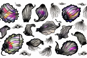 In the glass of wine there is a jelly-fish tattoo idea