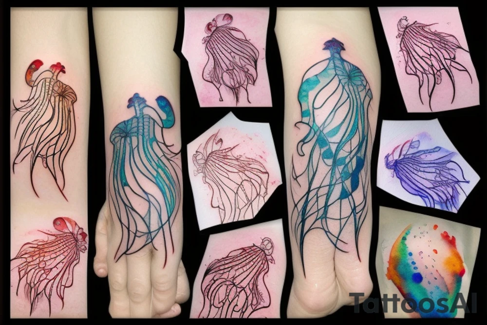 a beautiful jelly-fish tattoo idea