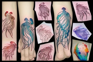a beautiful jelly-fish tattoo idea