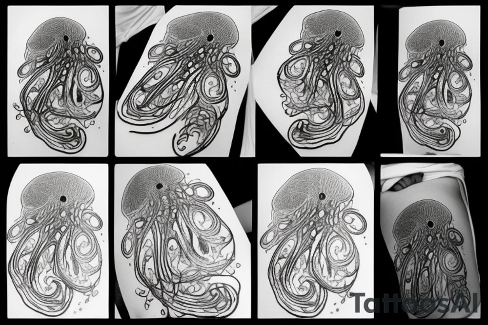a beautiful jelly-fish tattoo idea