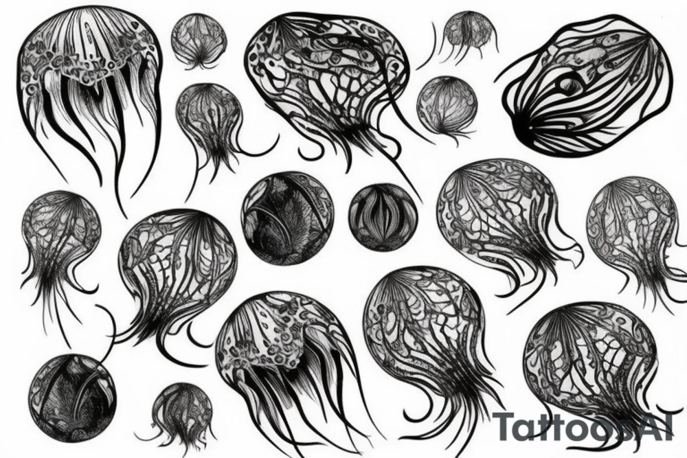 a beautiful jelly-fish tattoo idea