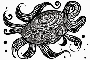 a beautiful jelly-fish into the space tattoo idea