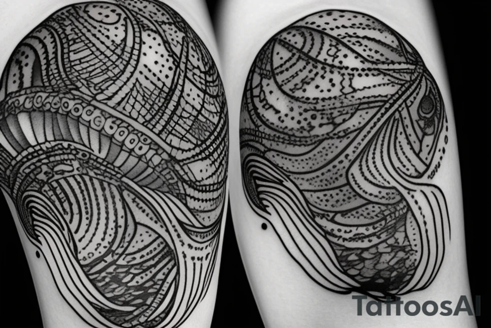 a beautiful jelly-fish into the space tattoo idea
