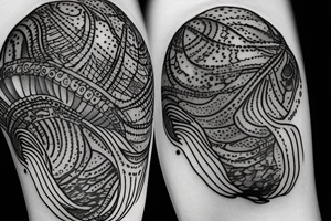 a beautiful jelly-fish into the space tattoo idea