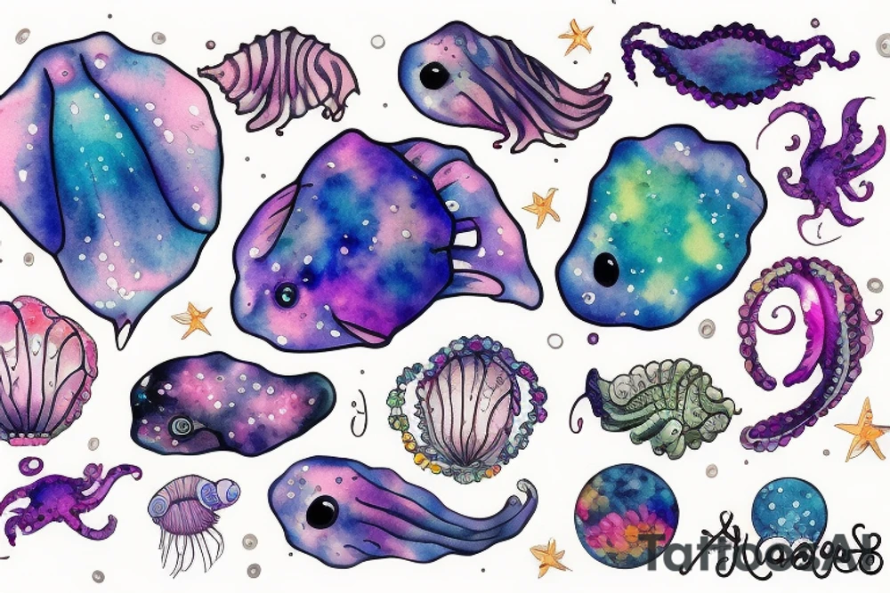 A jelly-fish into space tattoo idea