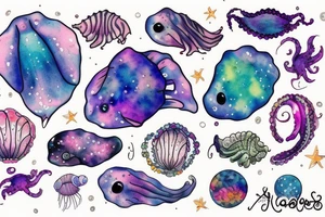 A jelly-fish into space tattoo idea