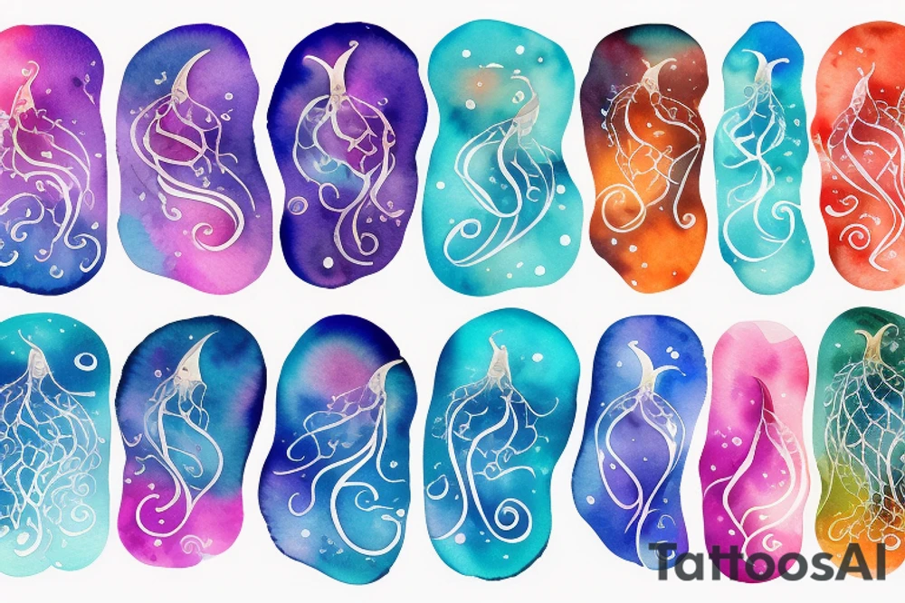 A jelly-fish into space tattoo idea